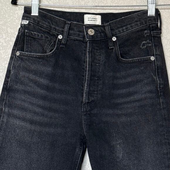 Citizens of Humanity Jolene High Rise Jeans in Stormy Black Size 25 - Picture 8 of 15